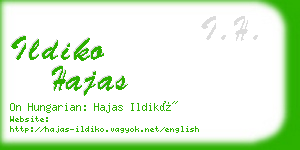 ildiko hajas business card